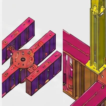Estructura cruceta de izaje en CAD